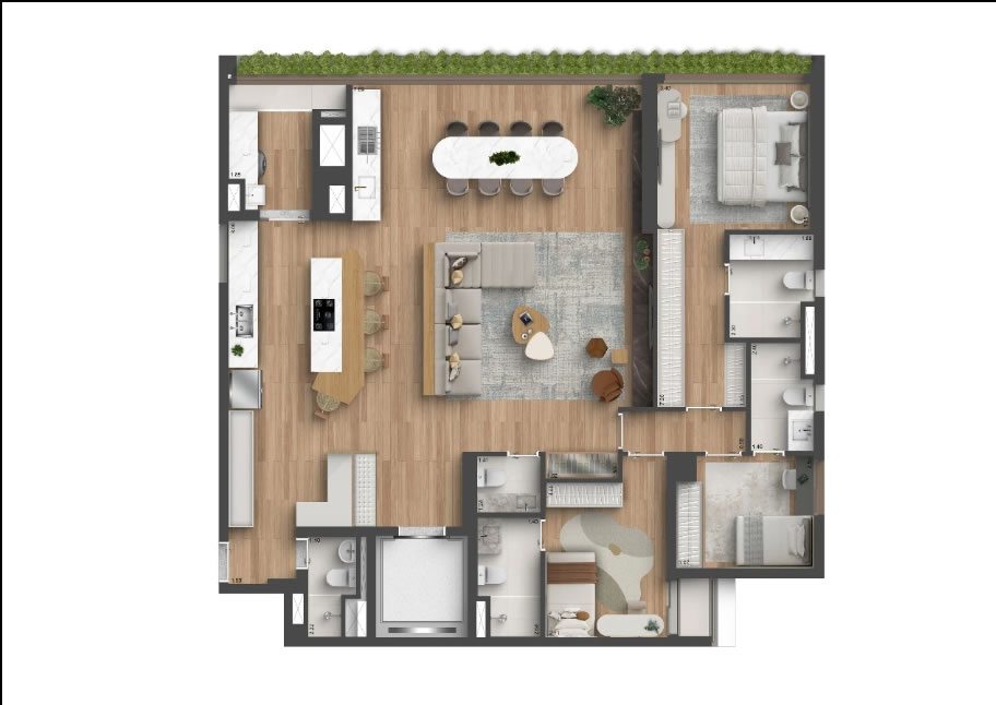 Planta 164m²